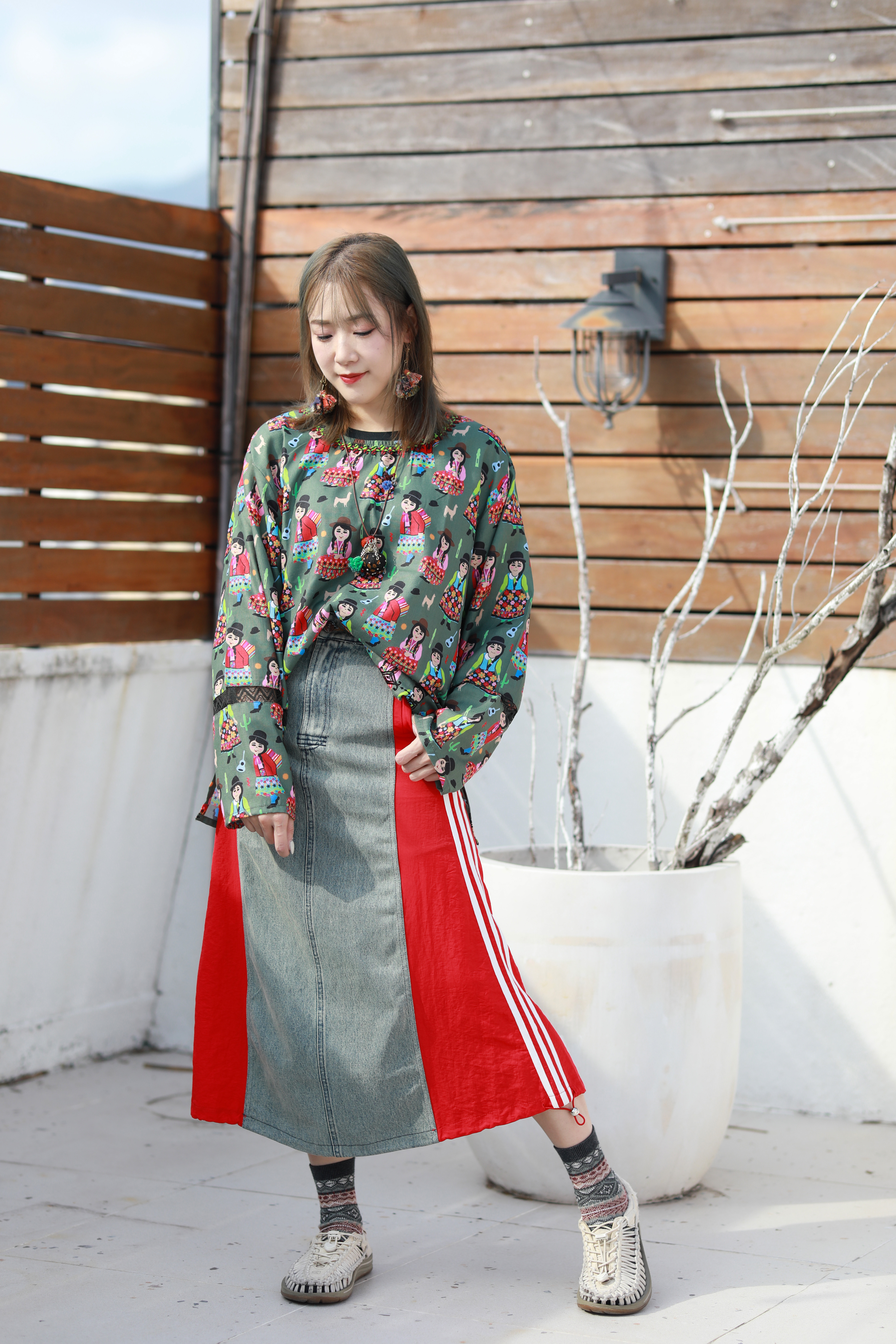 Micalle Micalle 裙子 - MME128SCB - Red (0206)