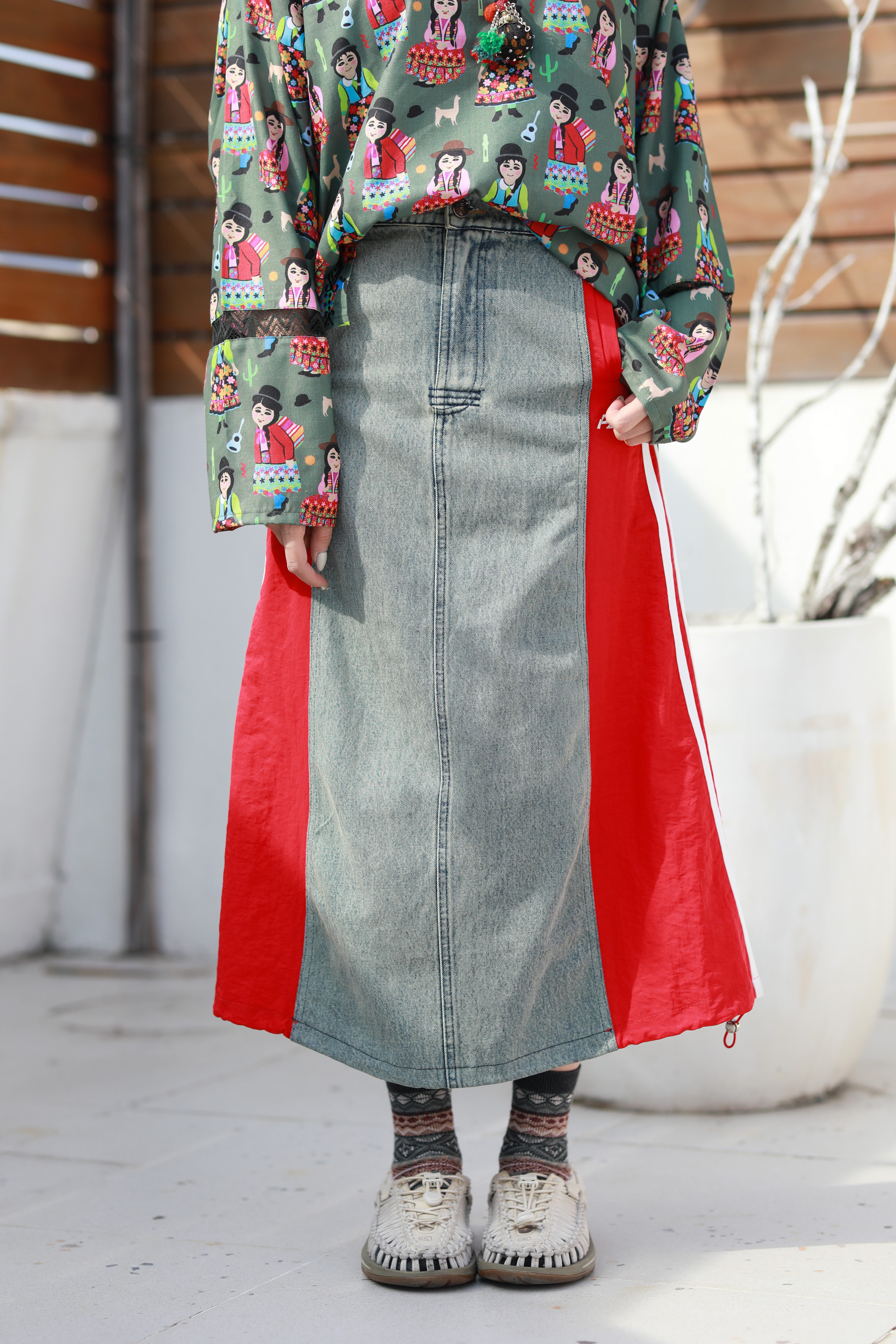 Micalle Micalle 裙子 - MME128SCB - Red (0206)