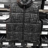 [S] KARL LAGERFELD BLACK/BLACK TONAL LOGO PUFFER VEST, L4ZT9402-BBL (SKL1464)