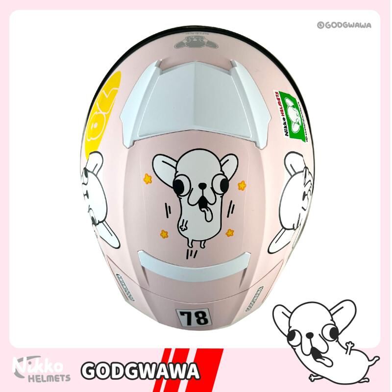 NIKKO Godgwawa 變種吉娃娃 N806 飆風吉速 消光晨露粉 聯名款 全罩