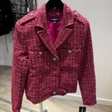 [S] KARL LAGERFELD H PINK TWEED JACKET, L5ICU130-P70 (SKL1466)