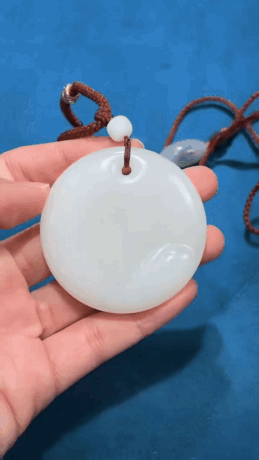 122211 和田玉無相圓牌年糕料 (54.3mm直徑)