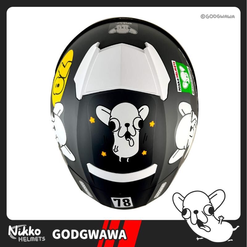 NIKKO Godgwawa 變種吉娃娃 N806 飆風吉速 消光黑 聯名款 全罩