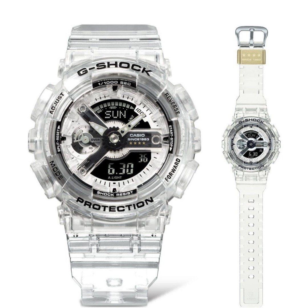 Casio G-Shock GMA-S114RX-7A 40週年 Claer Remix 透明 紀念版 限量版 手錶 (香港行貨)
