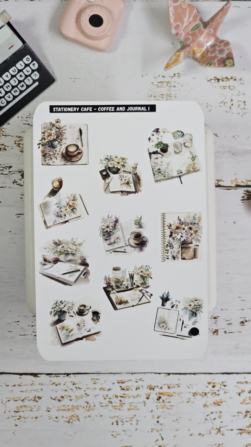 Stationery cafe - Sticker Sheet - Coffee And Journal series