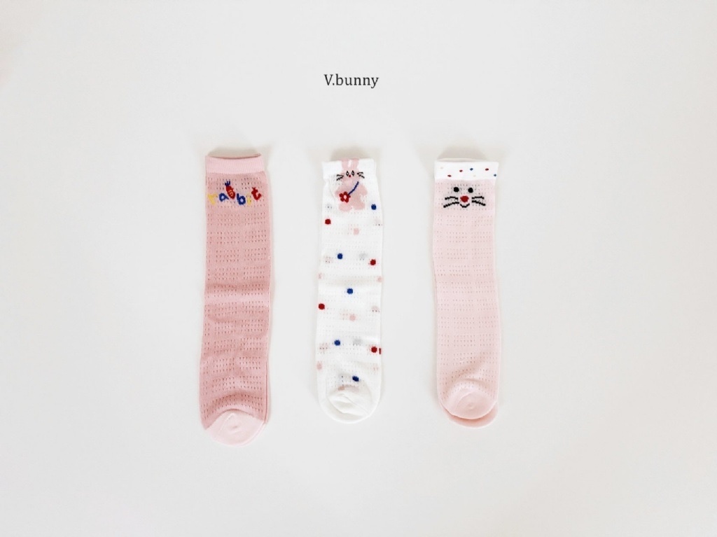 正韓春Vbunny兔兔點點長襪組