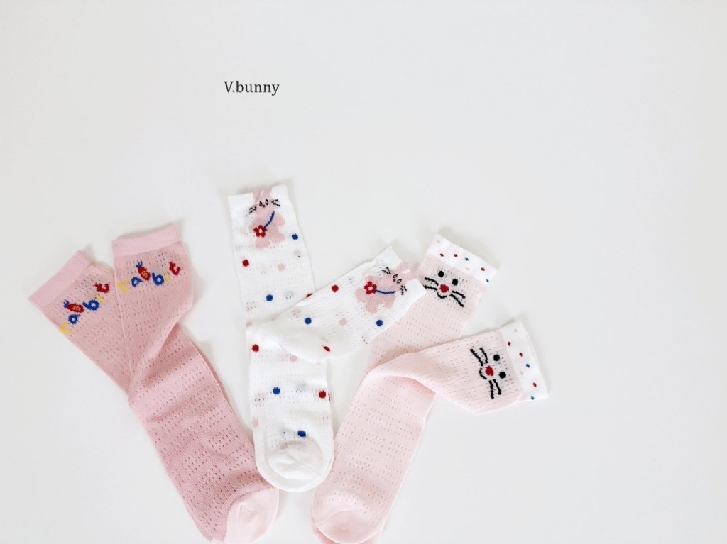正韓春Vbunny兔兔點點長襪組
