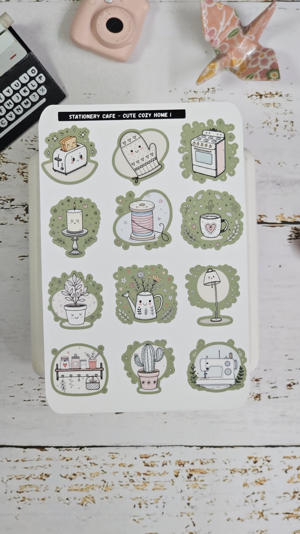 Stationery cafe - Sticker Sheet - Cute Cozy Home series