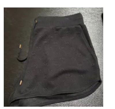[S] MICHAEL KORS BLACK LOGO DRAWSTRING SHORT, JT4300MBLL-BLACK (SMK1366)