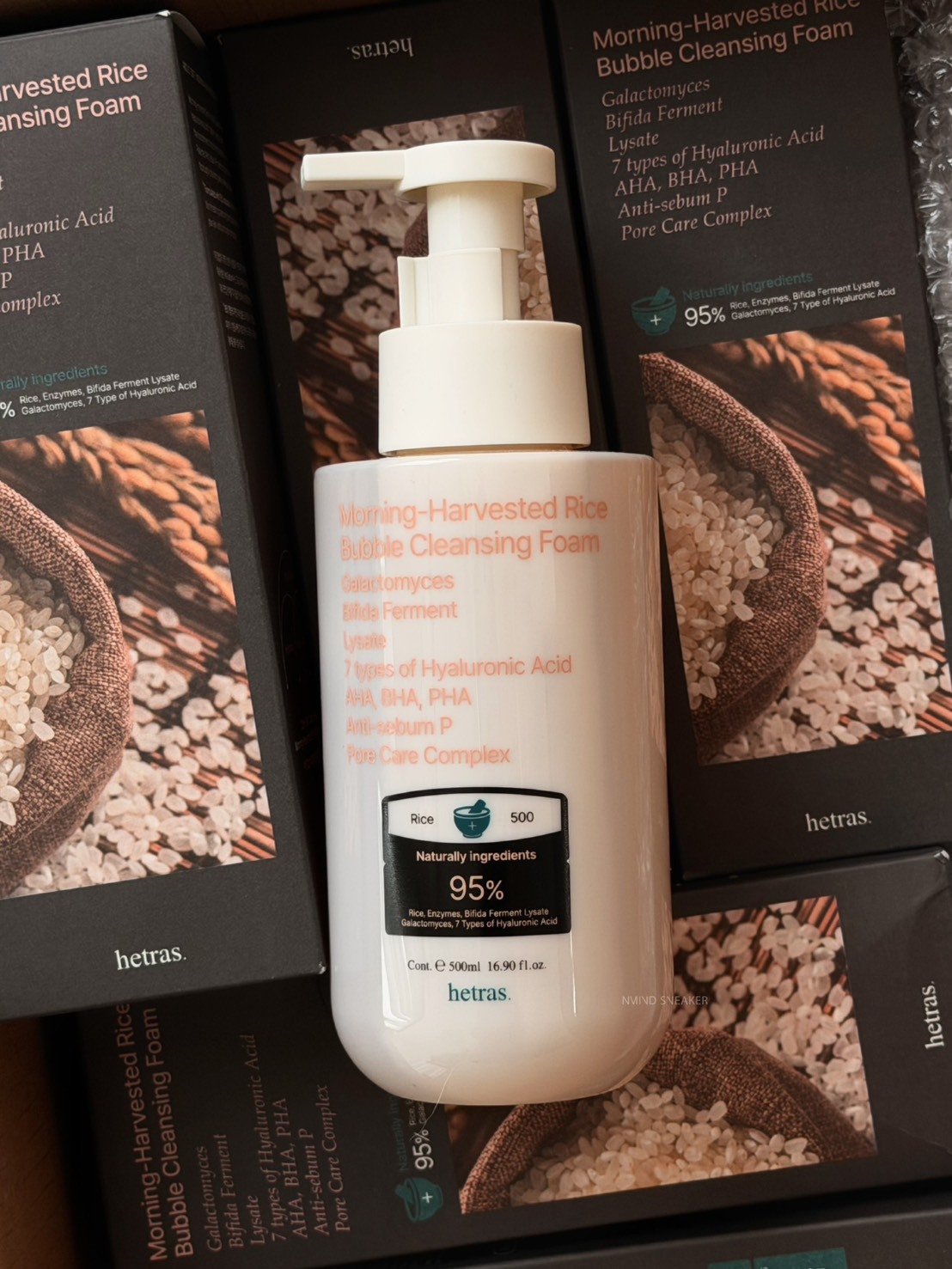 <快速出貨> Hetras 晨收稻🌾大米泡泡潔面乳 500ml