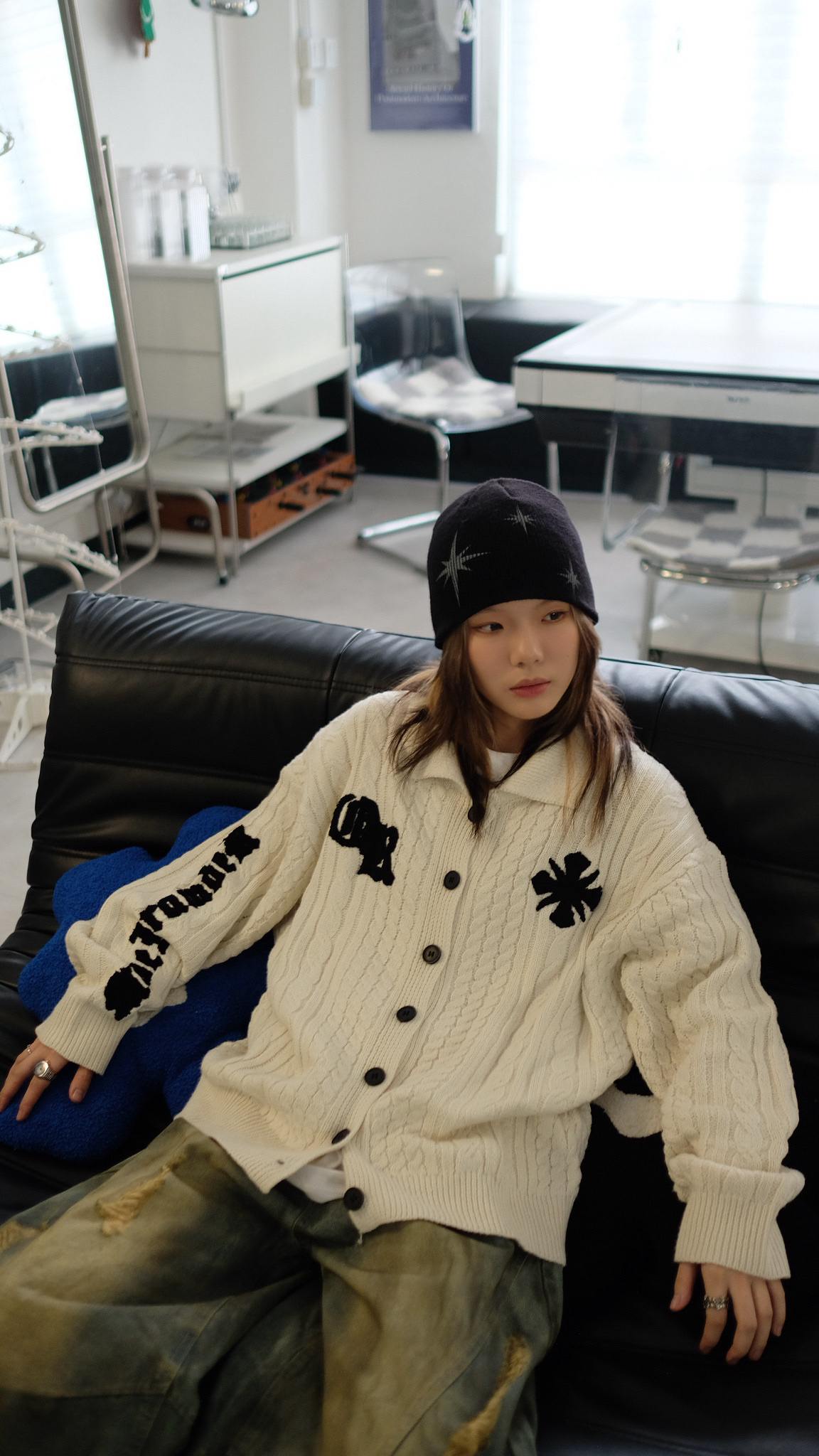 JK0041 摺領十字冷衫