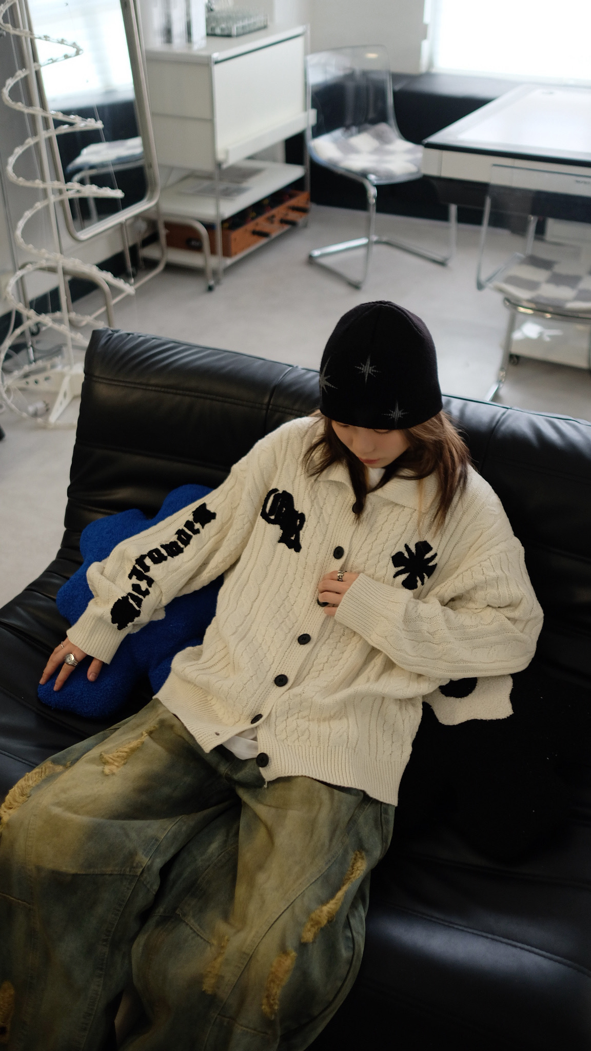 JK0041 摺領十字冷衫