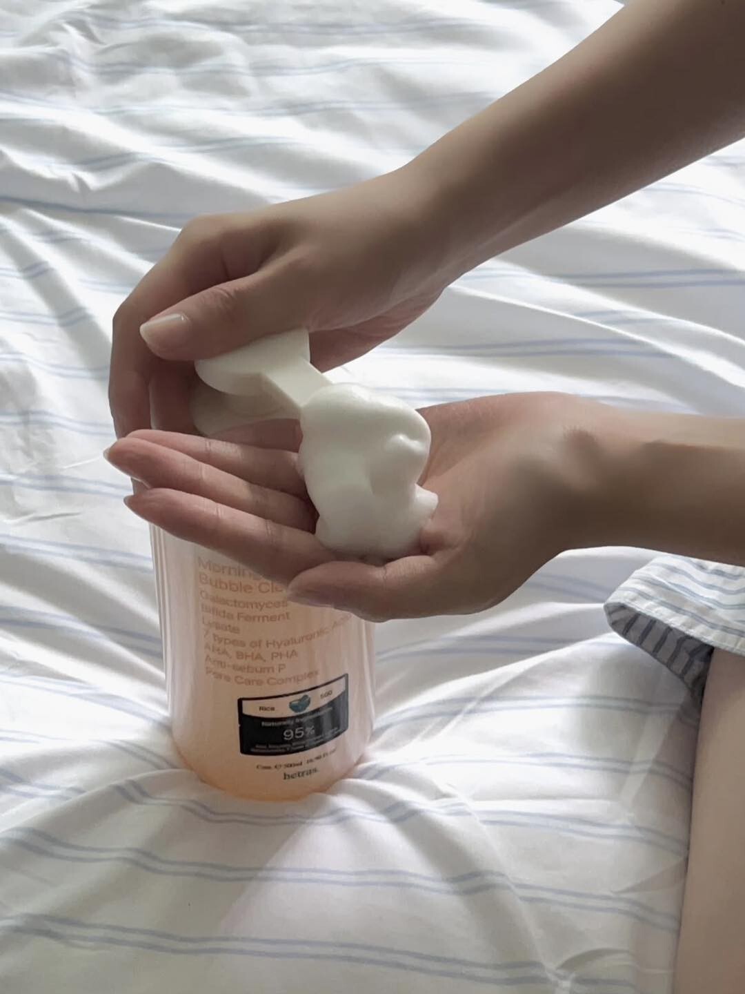 <拍照樣品>Hetras 晨收稻🌾大米泡泡潔面乳 500ml