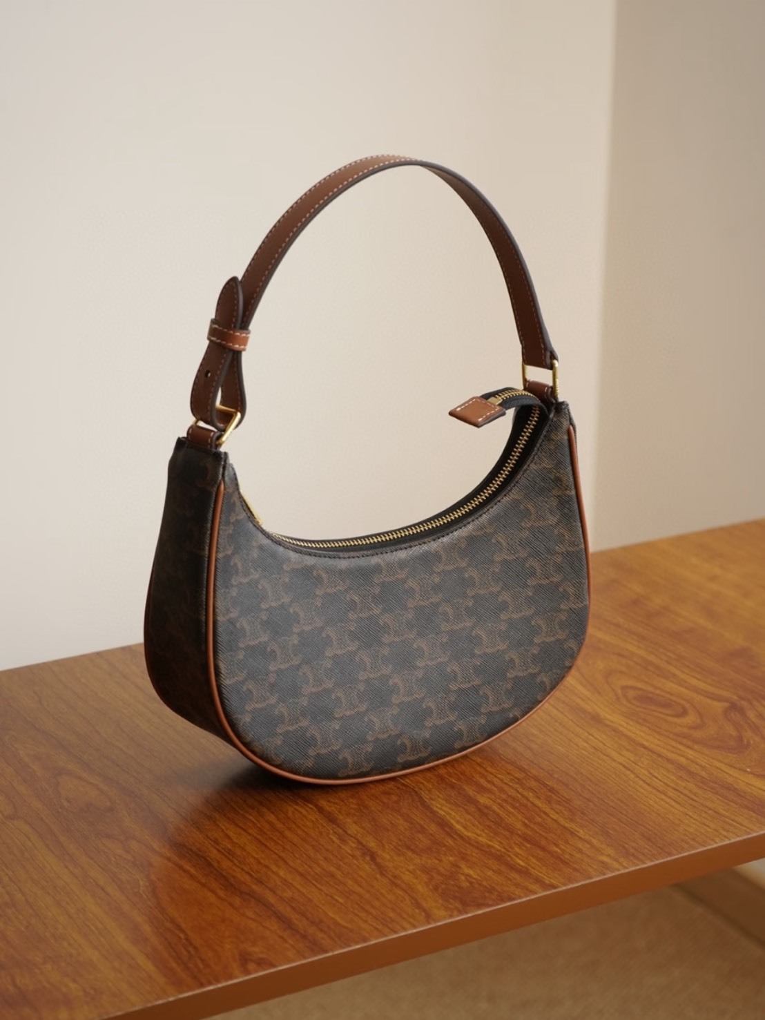 CELINE AVA 經典 凱旋門 老花 牛皮革 手提 腋下包