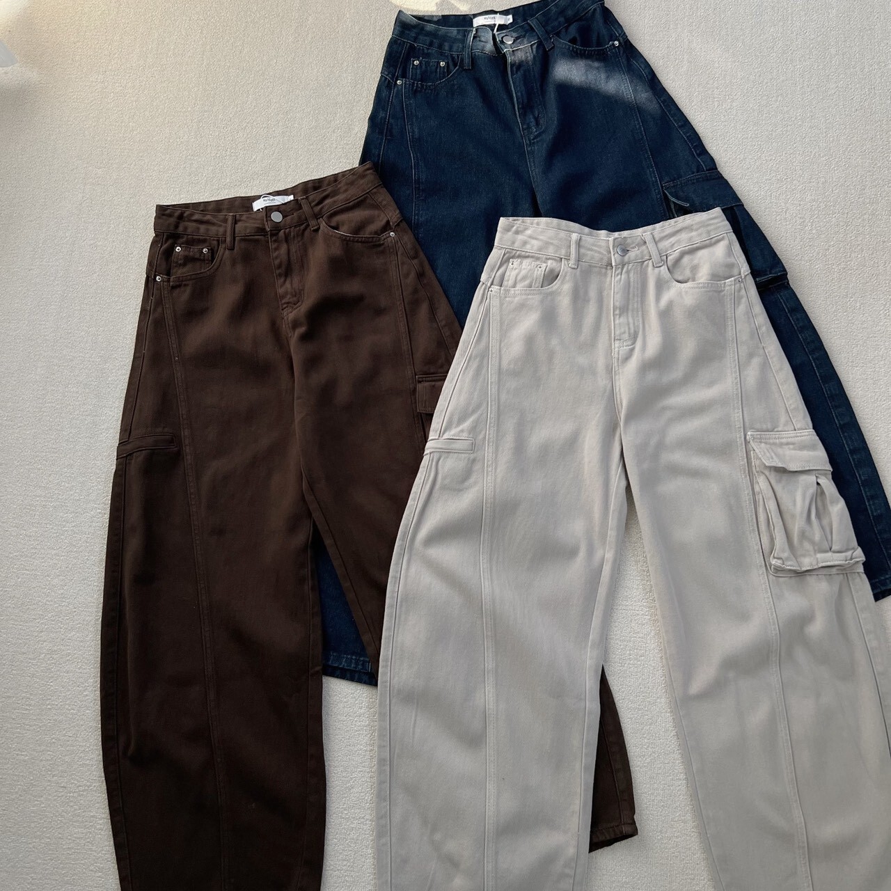 8813 女款彎刀工裝褲