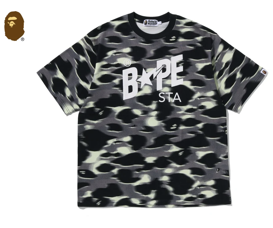 【BAPE男生】0207 發售 寬版  SCREEN CAMO STA LOGO RELAXED FIT TEE