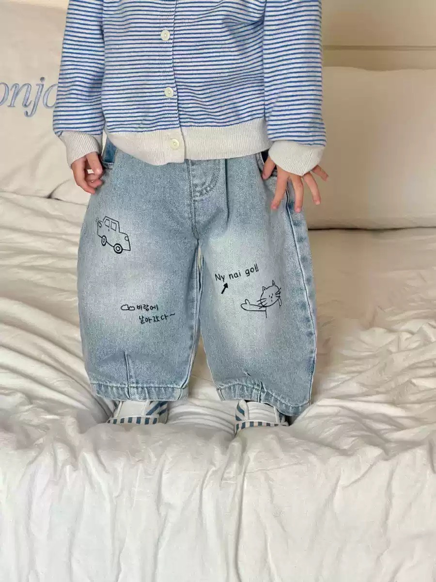 童趣塗鴉牛仔褲
