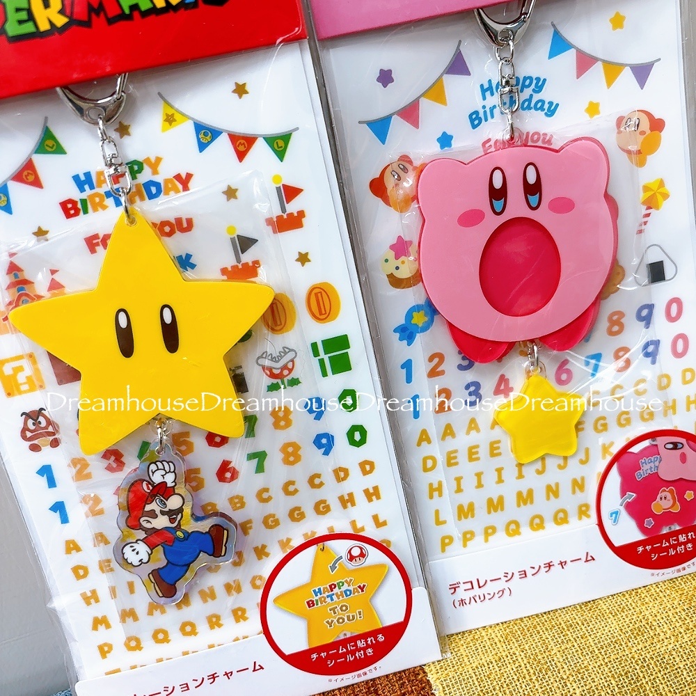 星のカービィ 星之卡比 kirby 超級瑪利歐 mario 無敵星星 壓克力 吊飾 附貼紙 鑰匙圈 擺飾
