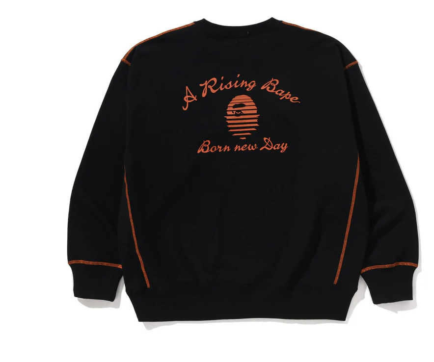 【BAPE男生】0207 發售 寬版 A RISING BAPE RELAXED FIT CREWNECK SWEATSHIRT