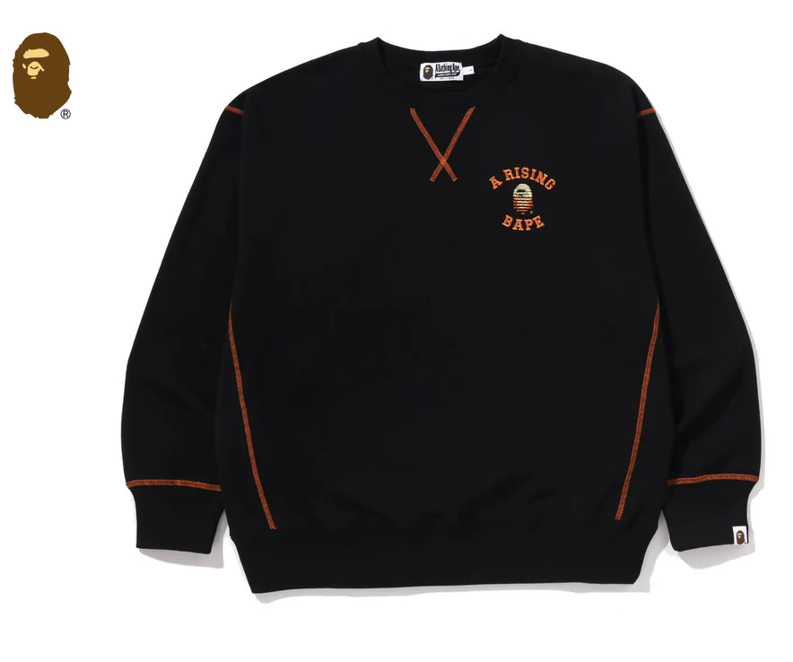 【BAPE男生】0207 發售 寬版 A RISING BAPE RELAXED FIT CREWNECK SWEATSHIRT