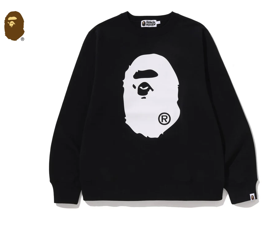 【BAPE男生】0207 發售 正反猿人頭衛衣 BIG APE HEAD CREWNECK SWEATSHIRT