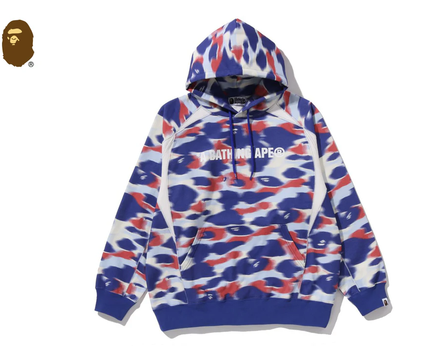 【BAPE男生】0207 發售 寬版SCREEN CAMO FOOTBALL LOGO RELAXED FIT PULLOVER HOODIE