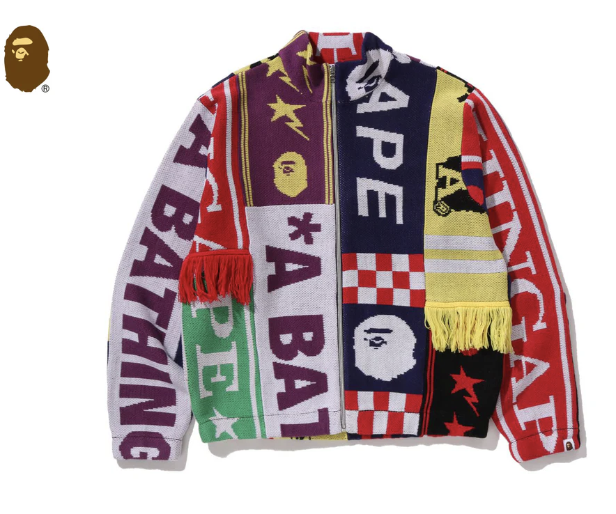 【BAPE男生】0207 發售 SCARF PATTERN REGULAR FIT TRACK JACKET