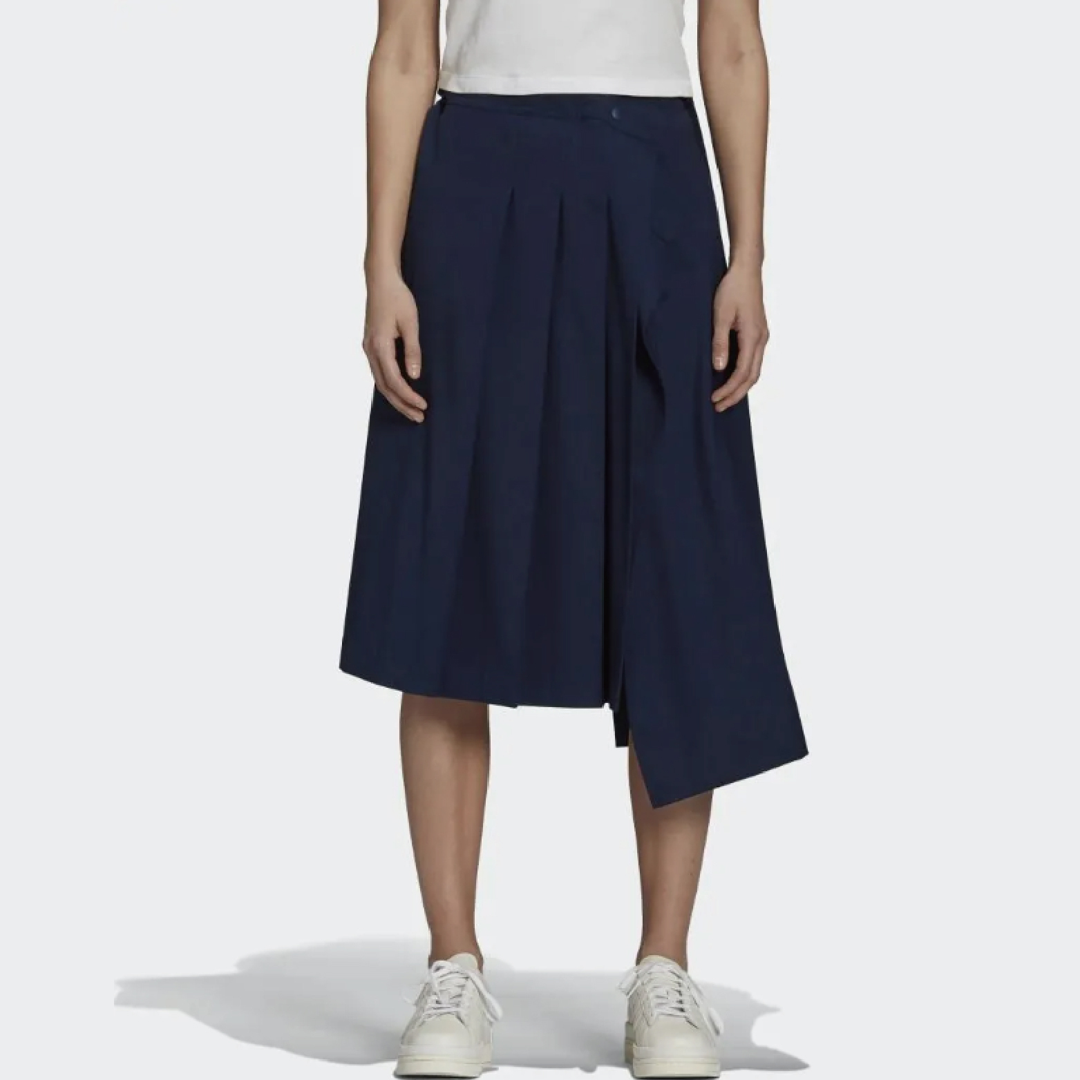 【 Y-3 W CL REF W SKRT 羊毛中長裙 - 海軍藍 】