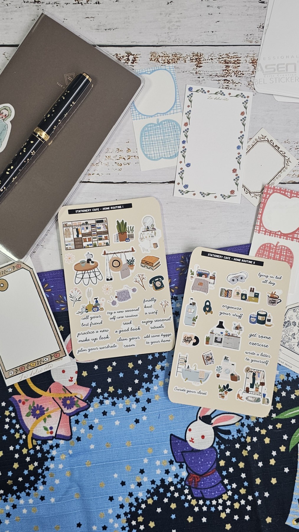 Stationery cafe - Sticker Sheet - Home Routine series