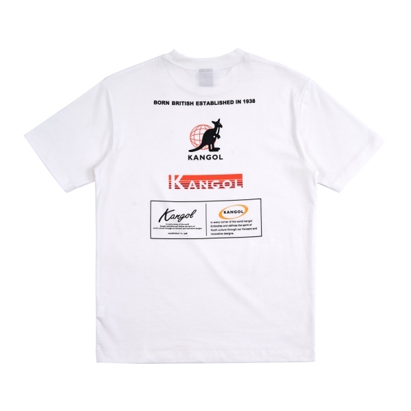 【下殺↘ $499】KANGOL 短袖 短T 白 橘 後LOGO 1938 復古 休閒 男 6325102701