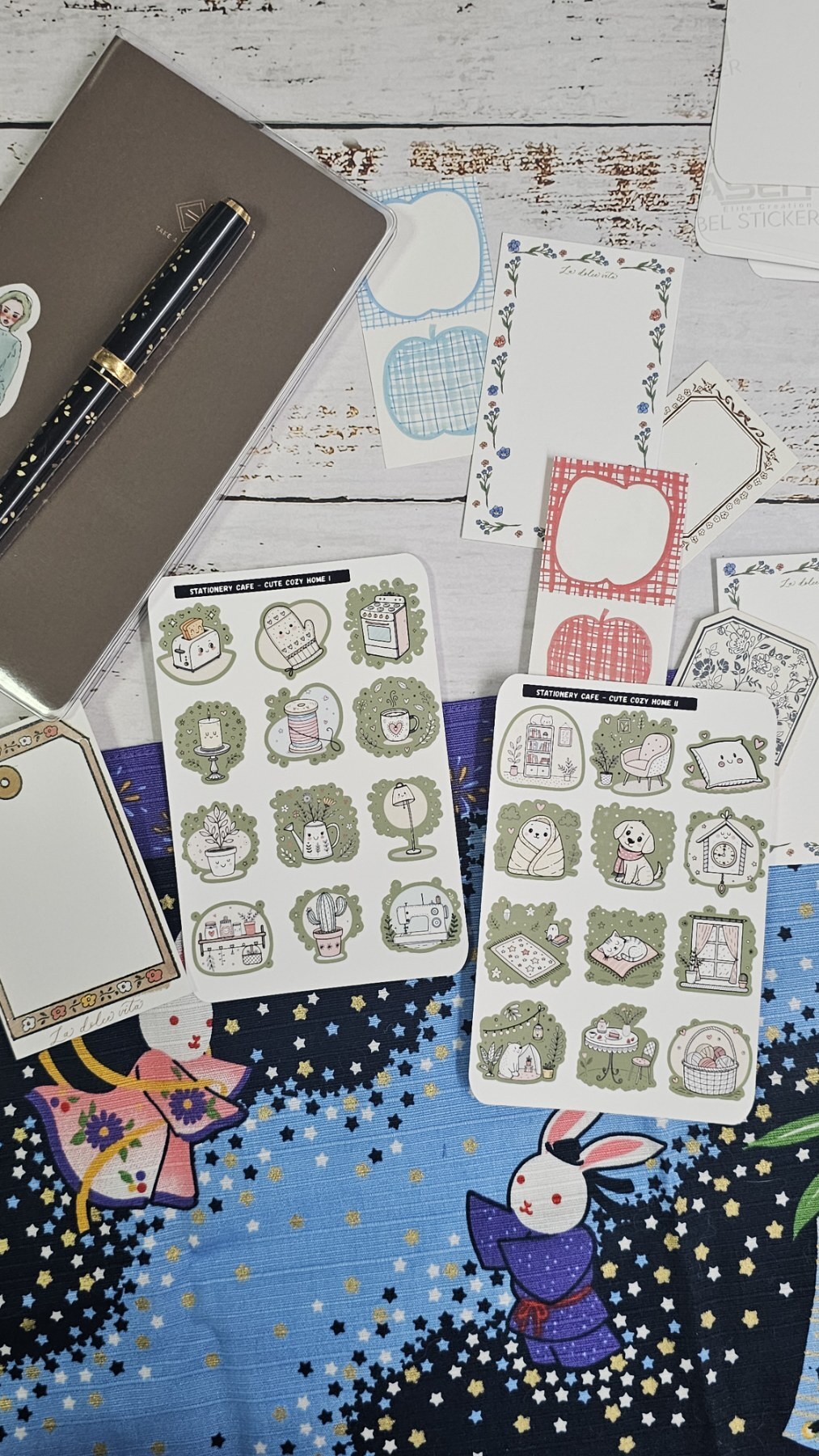 Stationery cafe - Sticker Sheet - Cute Cozy Home series