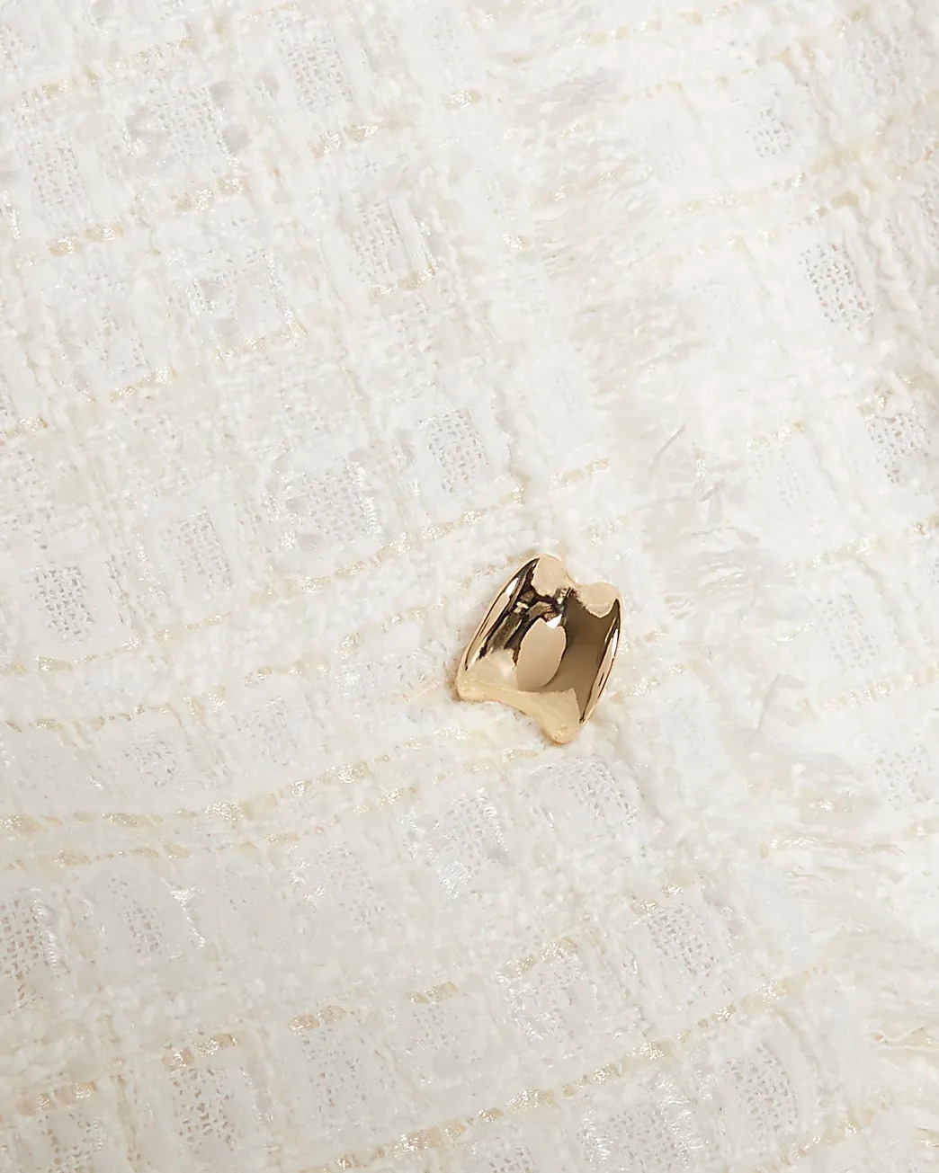 Cream White奶油白色高腰毛短褲裙