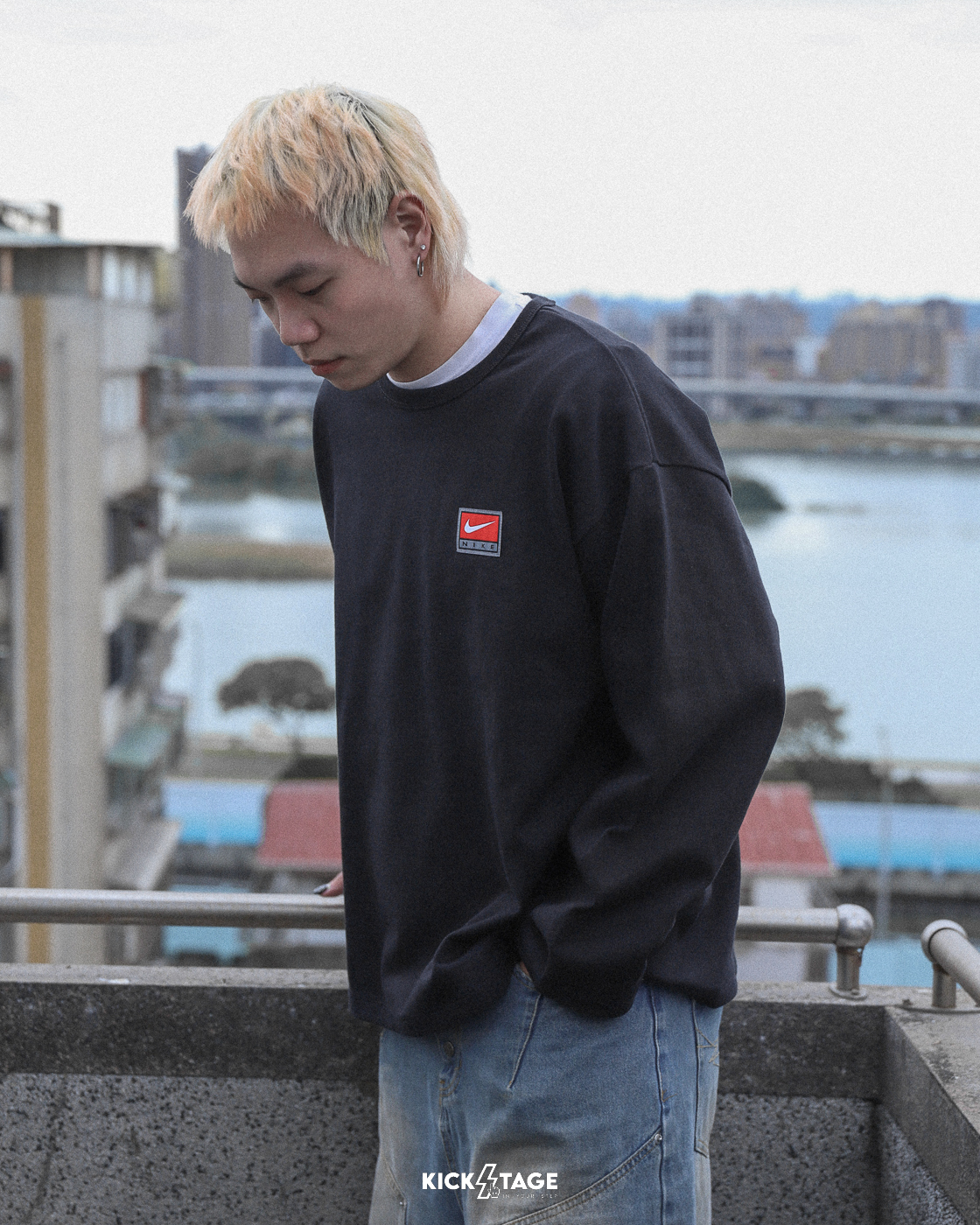 男款 NIKE NSW LIFE TEE 灰色 黑色 落肩 寬鬆 圓領 長T【IF1340】NKTF