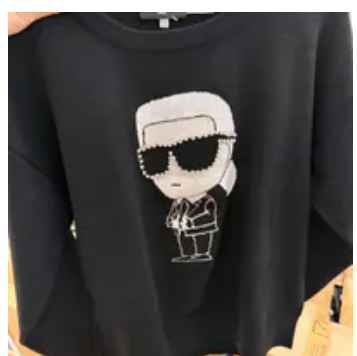 [S] KARL LAGERFELD BLACK KARL CHARACTER SWEATER, L5ZSS742-BLK (SKL1481)