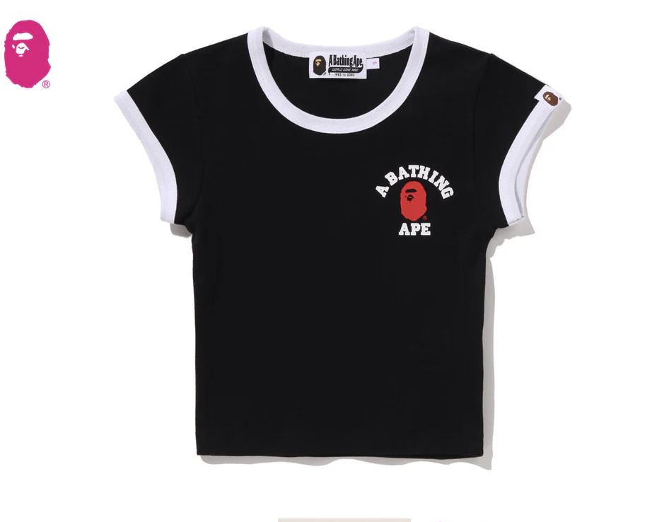 【BAPE女生】0207 發售 短版 COLLEGE CROPPED TEE
