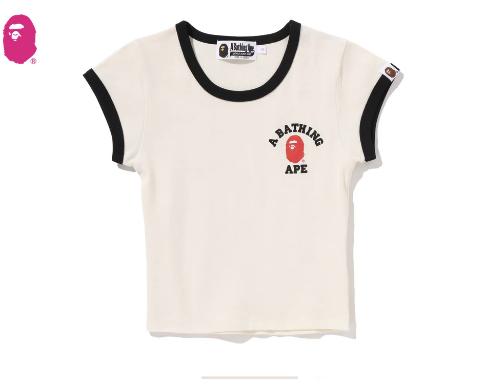 【BAPE女生】0207 發售 短版 COLLEGE CROPPED TEE