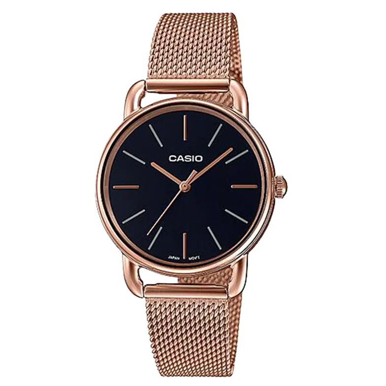 【CASIO 卡西歐】精緻時尚 典雅淑女 玫瑰金 輕巧鍊帶 不鏽鋼腕錶 手錶 女錶 LTP-E412MPG-1A