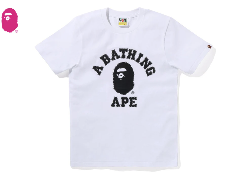 【BAPE女生】0207 發售 水鑽 CRYSTAL STONE COLLEGE TEE