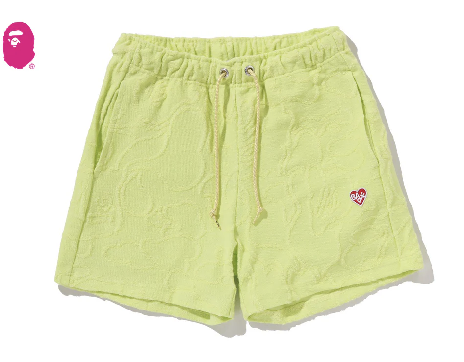 【BAPE女生】0207 發售NEON CAMO JACQUARD SWEAT SHORTS