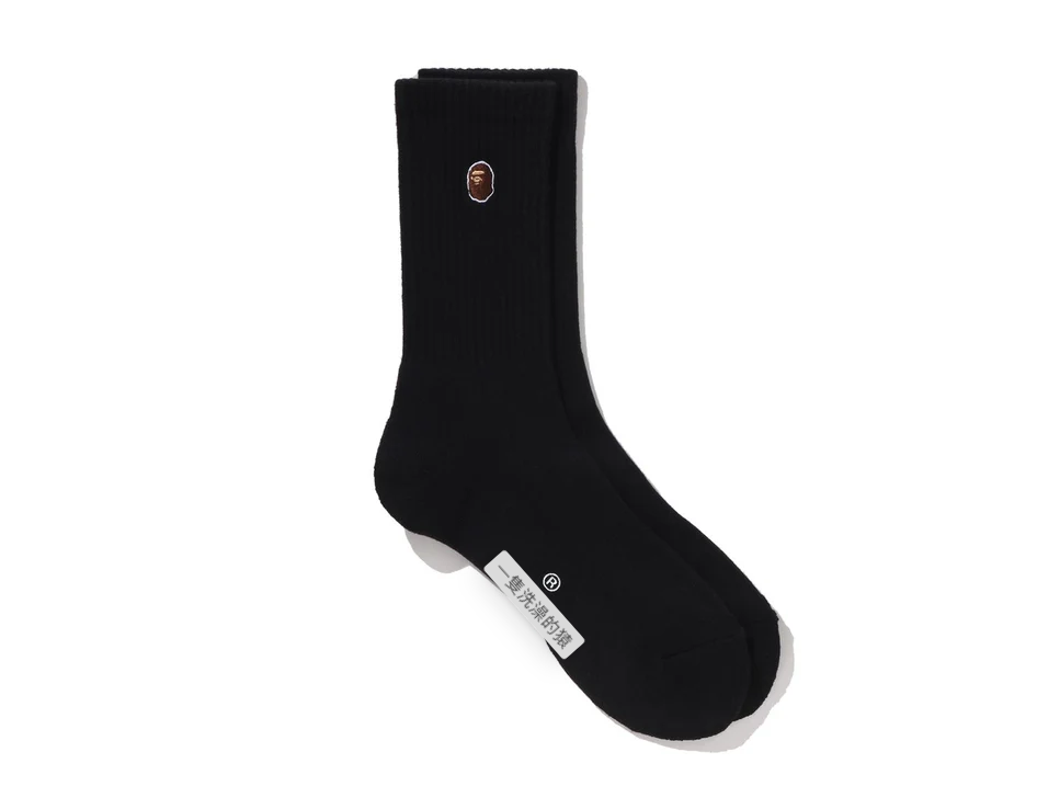 【BAPE配件】0207 發售 女生尺寸 內外側LOGO APE HEAD ONE POINT BAPE LOGO SOCKS