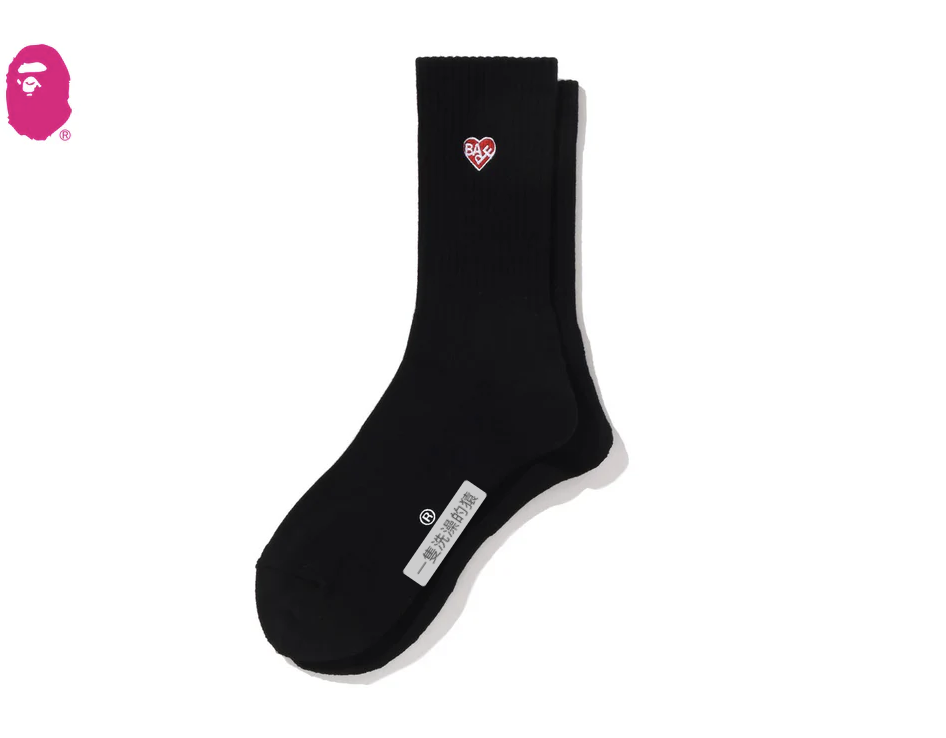 【BAPE配件】0207 發售 女生尺寸 內外側LOGO APE HEAD ONE POINT BAPE LOGO SOCKS