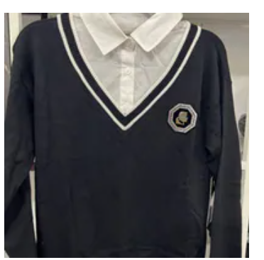 [S] KARL LAGERFELD BLACK TWOFER VARSITY SWEATER, L5TSS772-XSF (SKL1484)