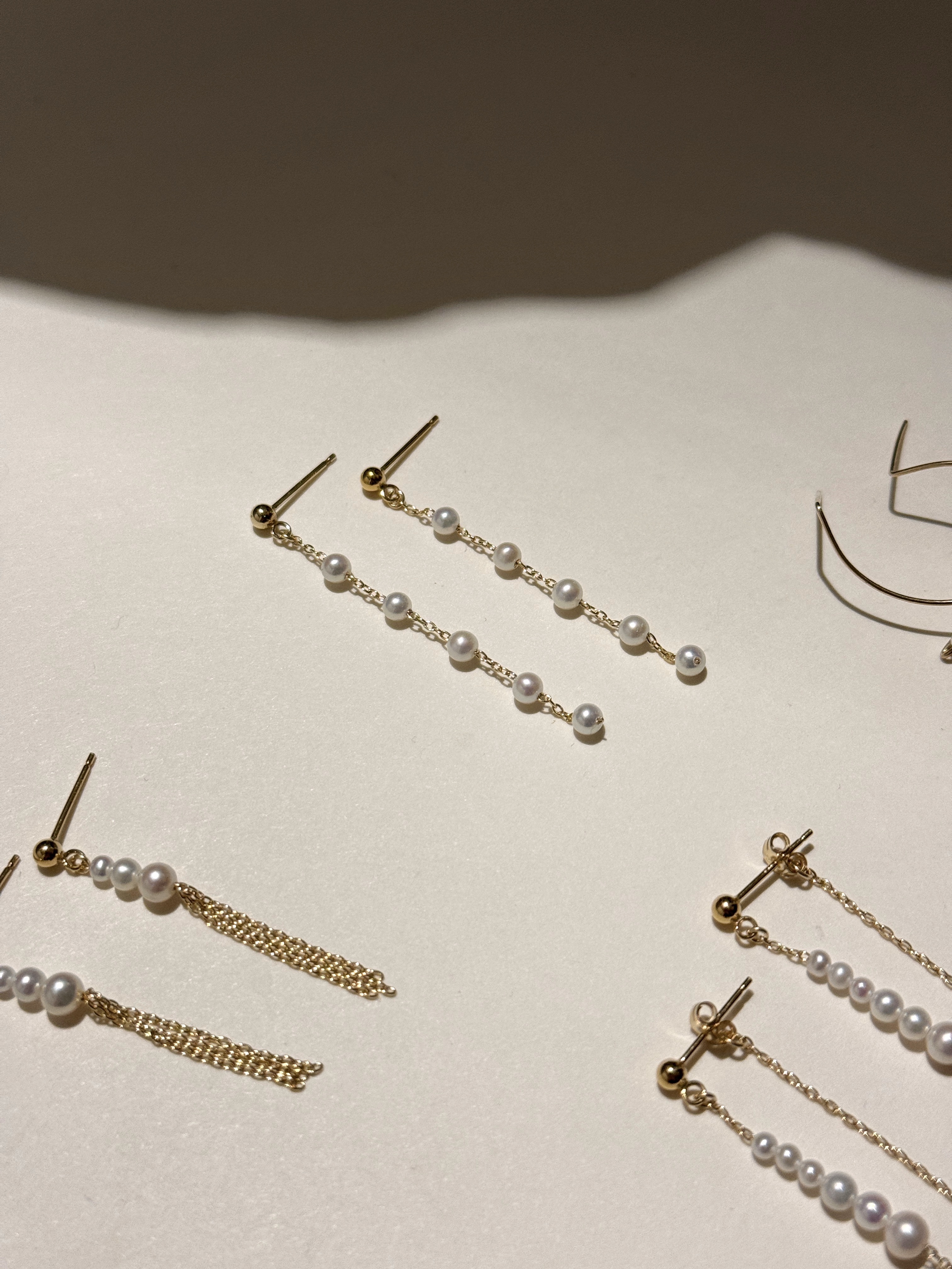 公主珍珠間隔耳環