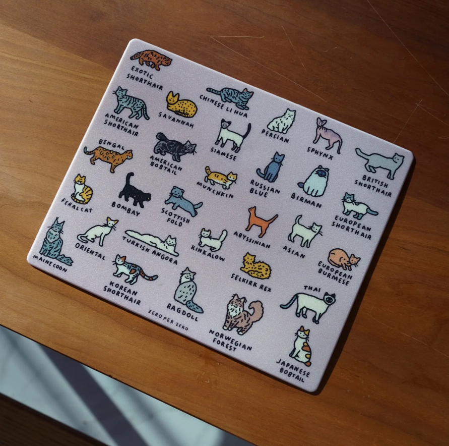 zero per zero | 滑鼠墊 貓咪圖鑑