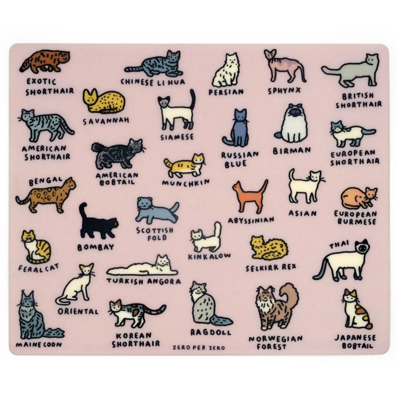 zero per zero | 滑鼠墊 貓咪圖鑑