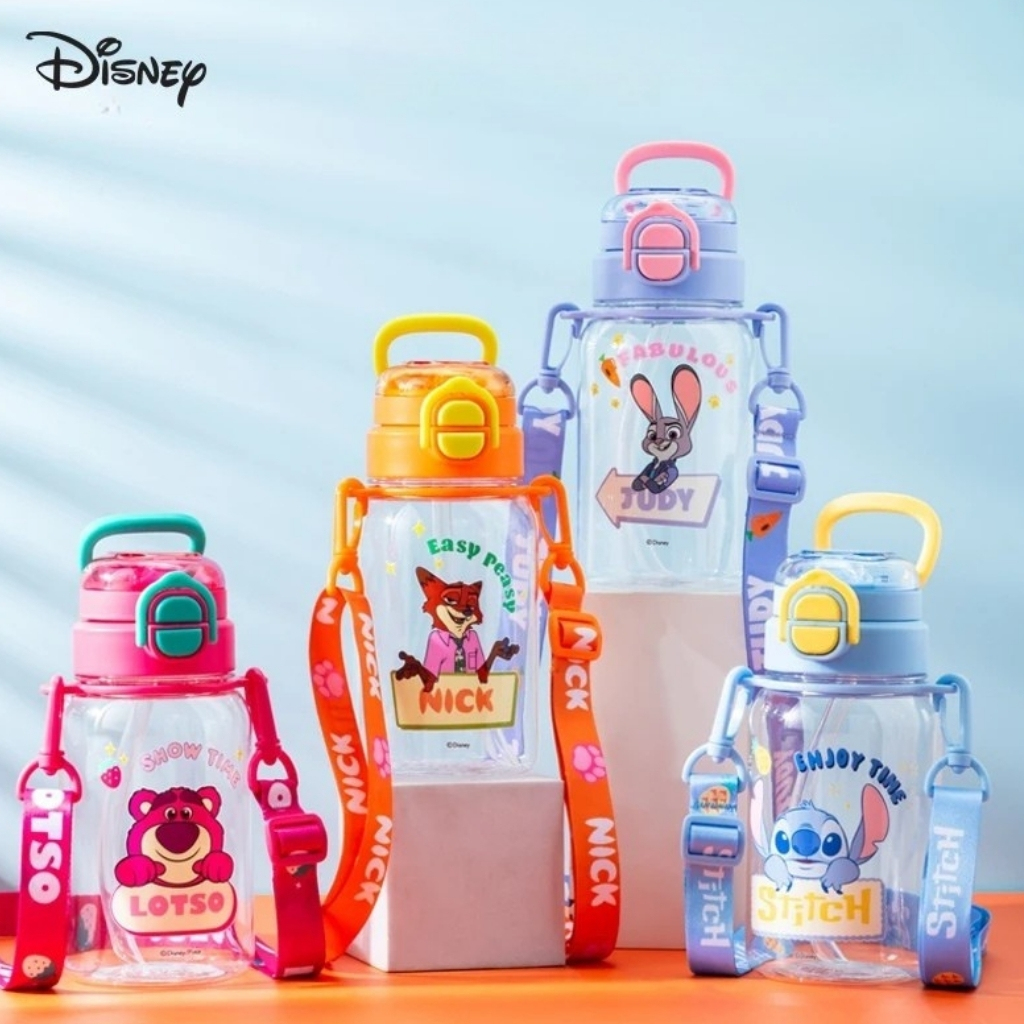 迪士尼優獸大都會| 便攜式背帶兒童吸管水樽| 兩款開合式 |阿力
