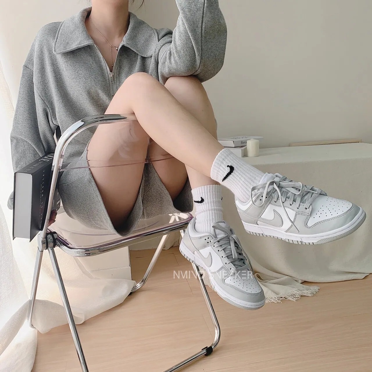 <神奇吧😛就是那麼便宜> NIKE DUNK LOW 灰 大童鞋