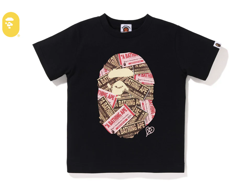 【BAPE童裝】0207 發售CHOCOLATE APE HEAD TEE