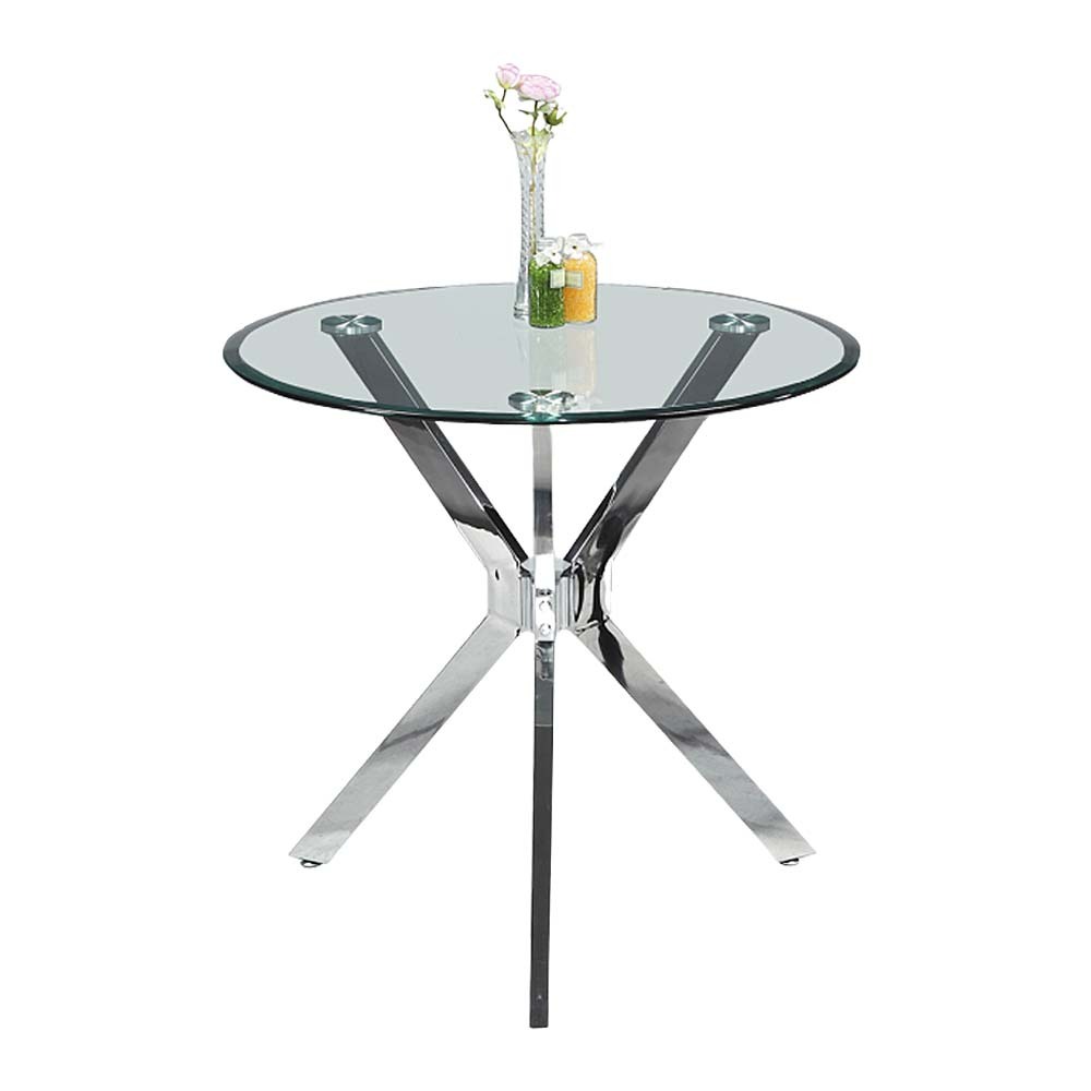 柏蒂家居-馬丁2.7尺玻璃洽談桌/休閒桌/圓桌