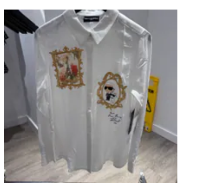 [S] KARL LAGERFELD SOFT WHITE ROCOCO SOFT BLOUSE, L5TA9510-SW9 (SKL1490)